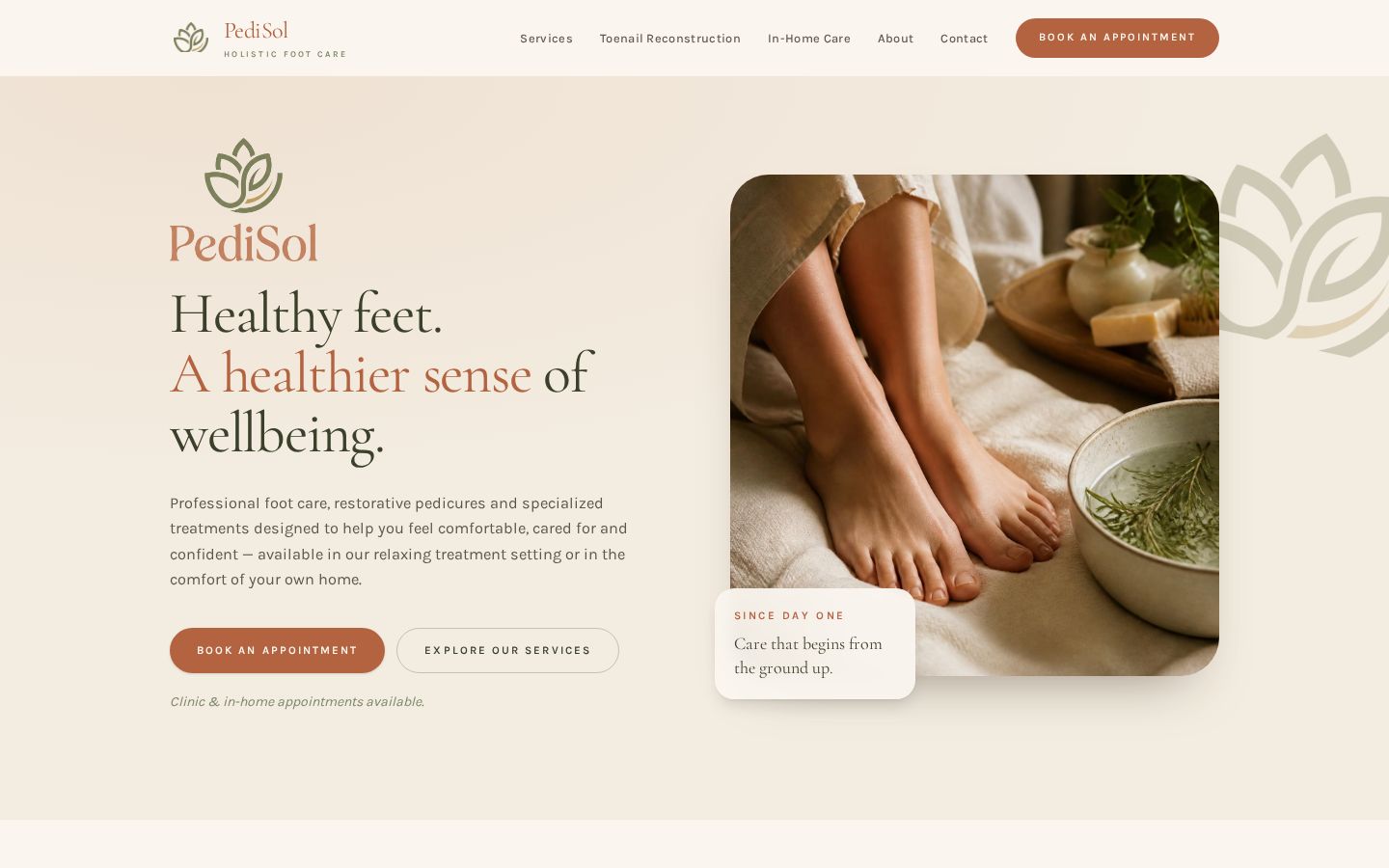 PediSol website designed and developed by SiteWell